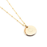 CALA - customizable necklace gold medal 18mm